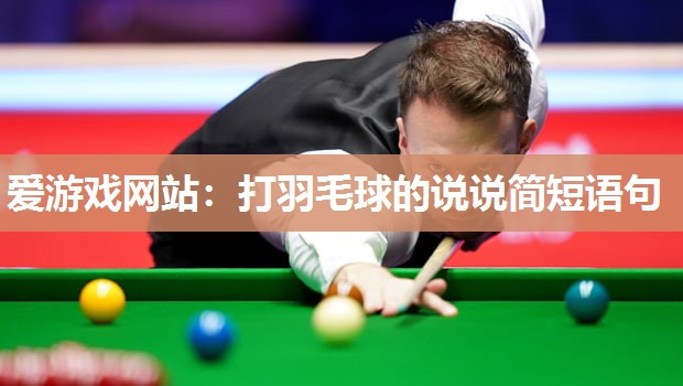 爱游戏网站：打羽毛球的说说简短语句