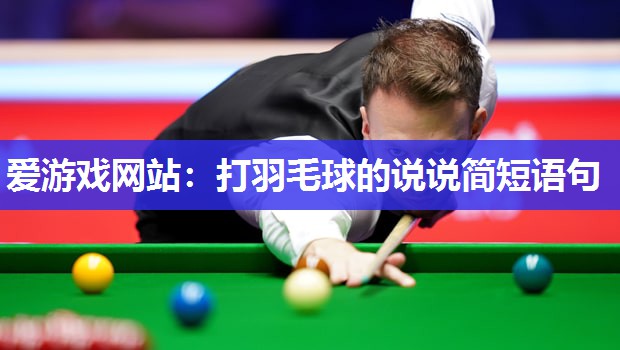打羽毛球的说说简短语句