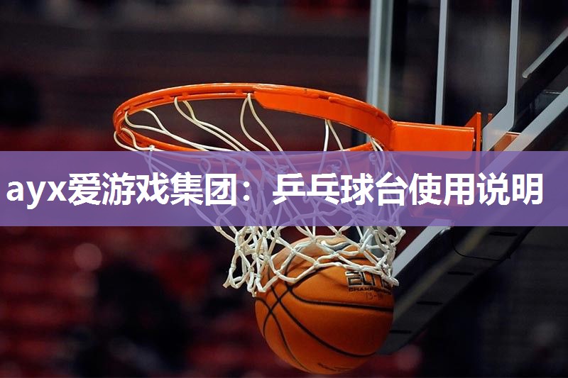 乒乓球台使用说明